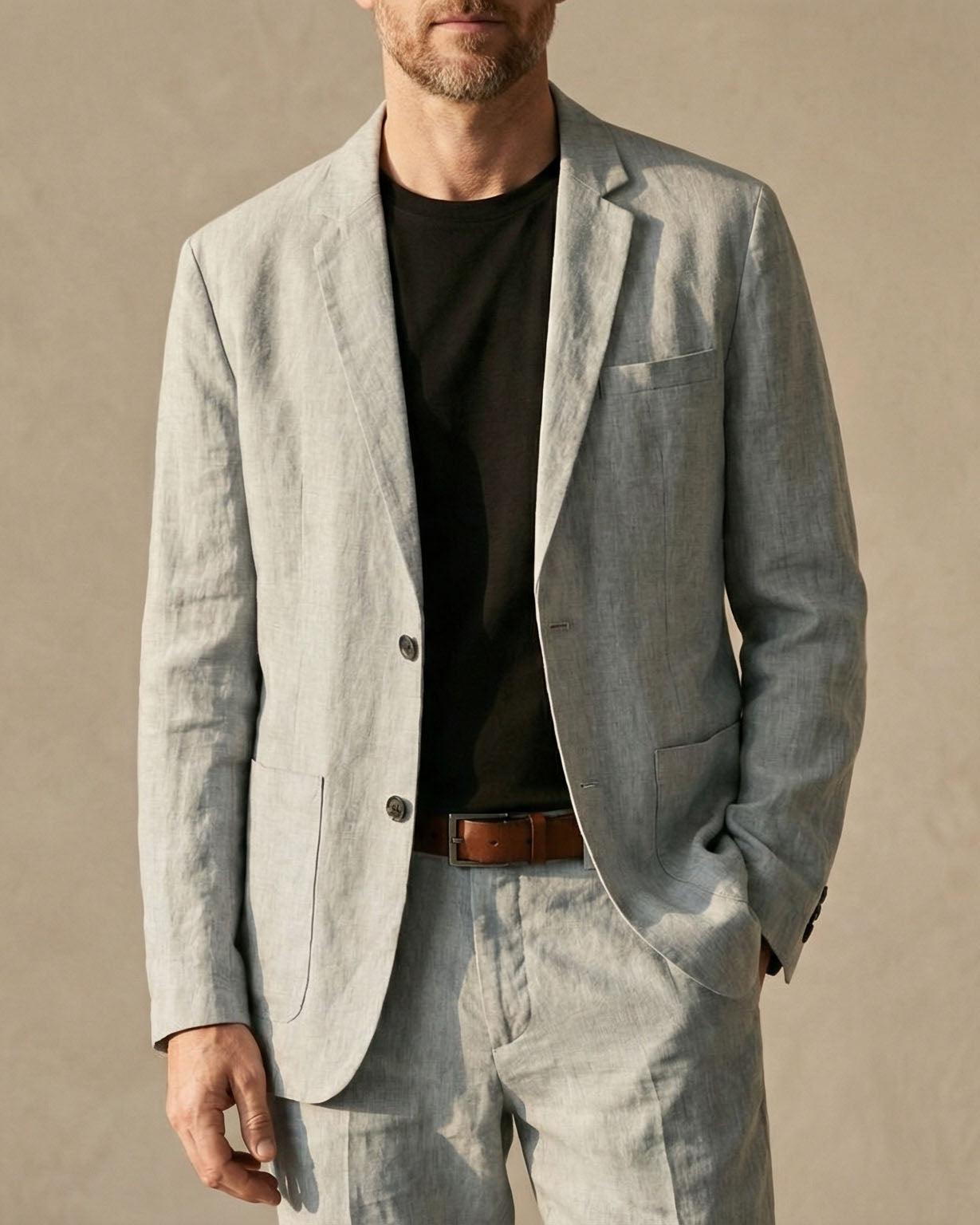 Lorenzo Linen-Blend Suit
